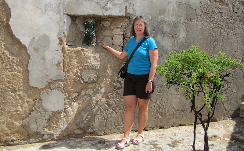 Linda Stokes at Fort Zoutman in Aruba