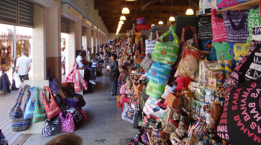 Nassau Straw Market booths