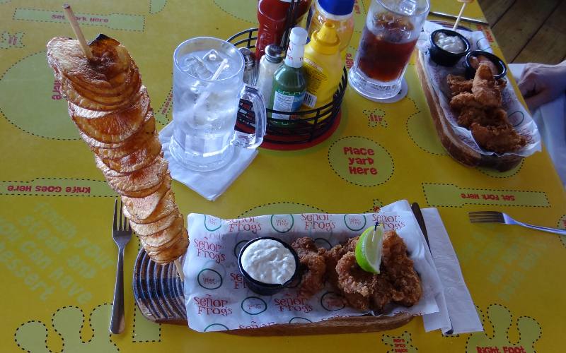 Fried Grouper fingers at the Nassau Seor Frog's