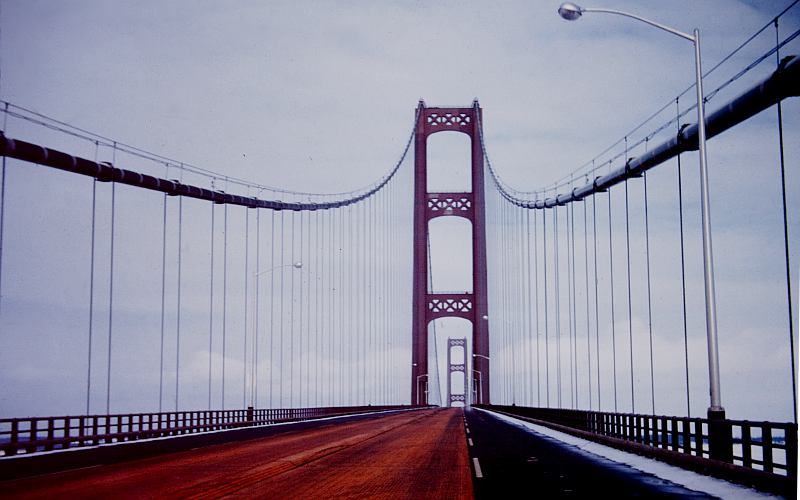 Mackinac Bridge road surface