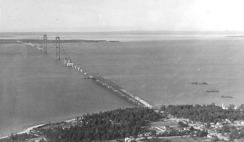 Mackinac Bridge from the air