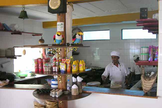 kitchen at Coconuts bar on Cozumel