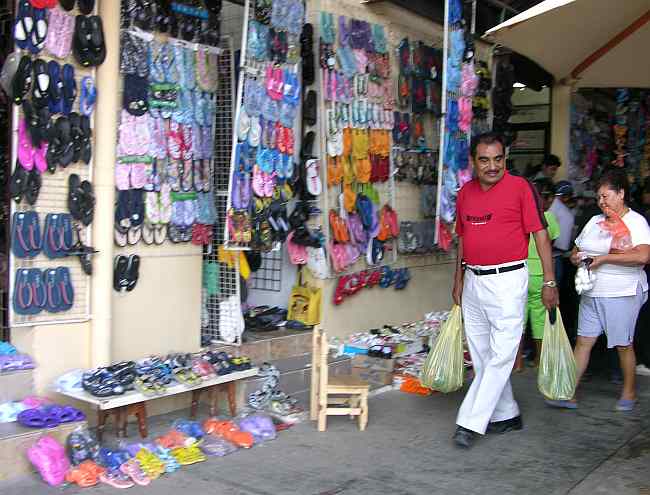 Shoes for sale in Mexican market