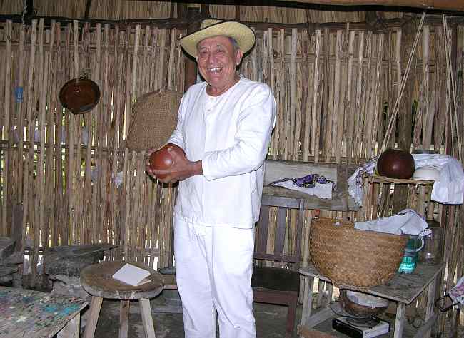 smiling mayan man.