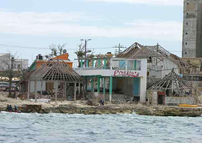 Hurricane damaged Ernesto's Night Club