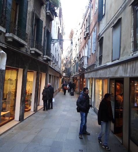 Venice shopping district near San Marco