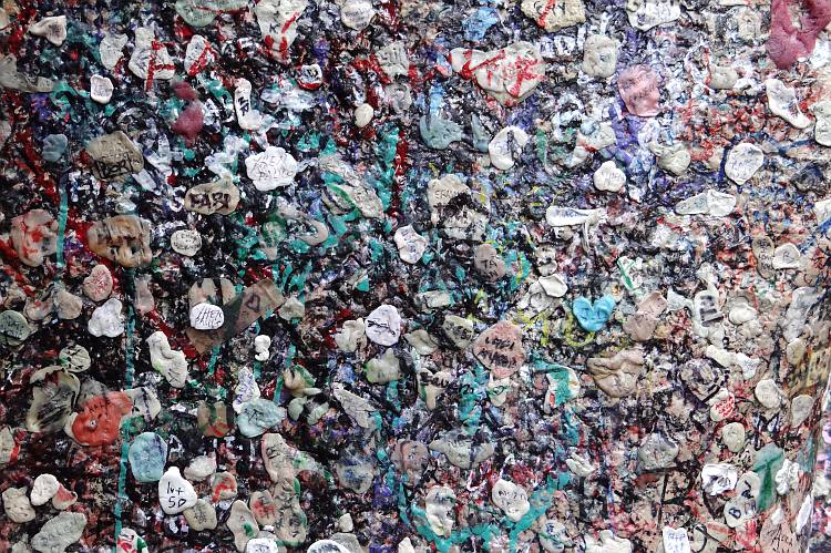 gum and graffiti at Juliet's house