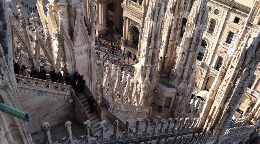 Stairway on the Milan Cathedral roof