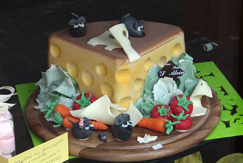 chocolate display in Milan, Italy