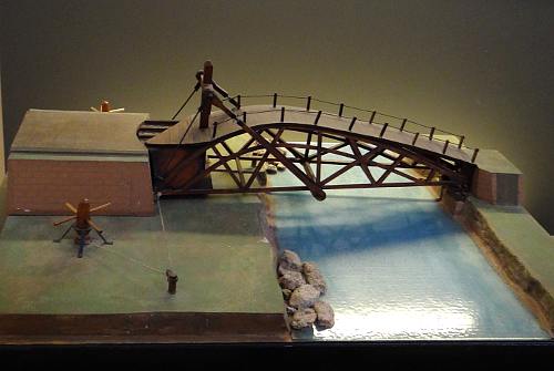 Leonardo da Vinci bridge model - Milan, Italy