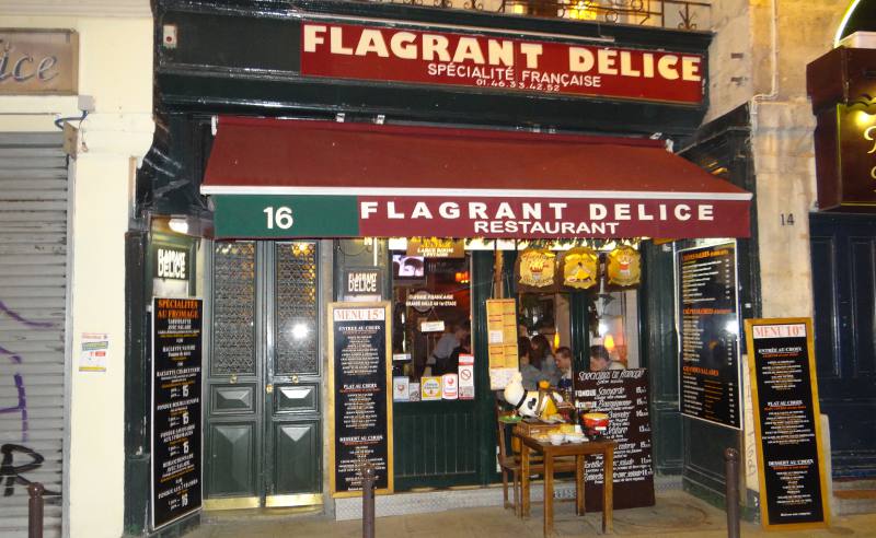 Flagrant Delice restaurant in Paris, France