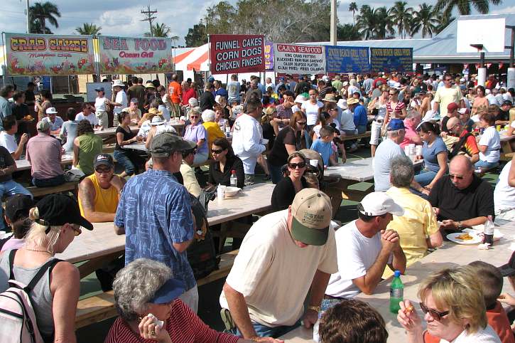 Everglades City Seafood Festival dining area