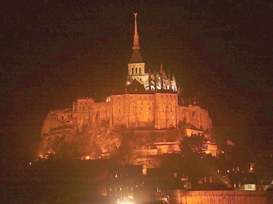 Mont St. Michel at night
