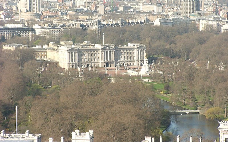 Buckingham Palace as seen from the top of the London Eye