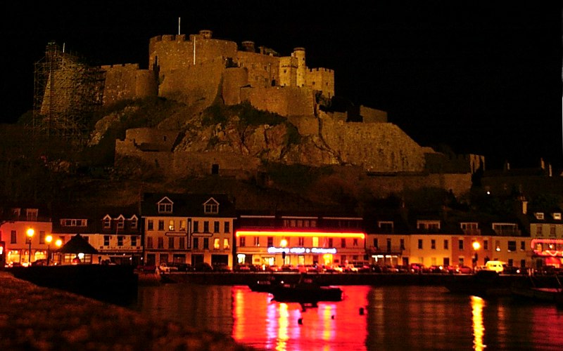 Gorey Castle at night