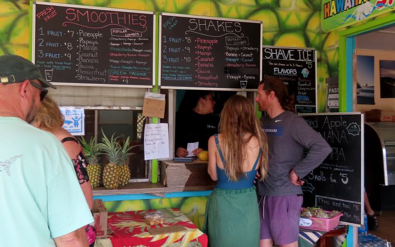 Coconut Corner counter and menu