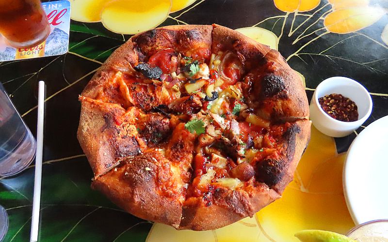 Tiki Man Kalua Pig at Tahiti Nui restaurant