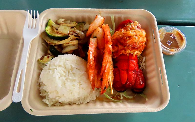 Grilled shrimp and lobster tail - Ono Teppanyaki and Seafood