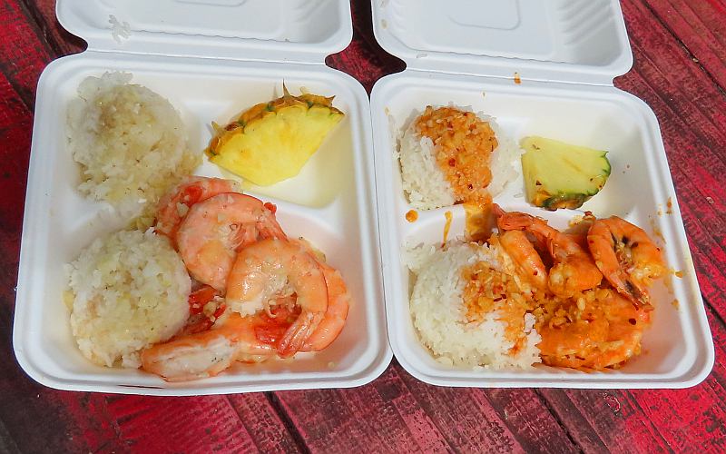 Original shimp and spicy garlic shrimp