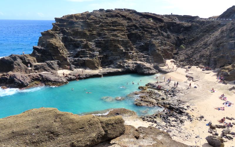 Halona Beach Cove viewed from Halona Blowhole Lookout