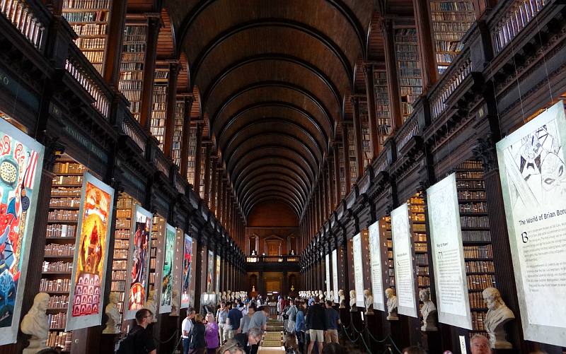 The Long Room in the Old Library at Trinity College Dublin