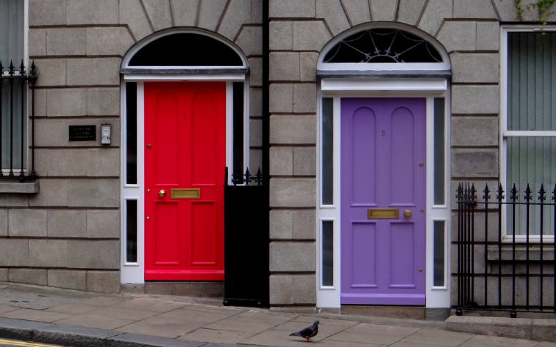 Painted doors in Dublin