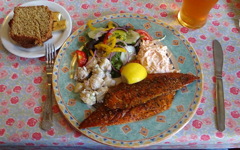 Smoked mackerel salad at Tigh Nan Phaidi Cafe