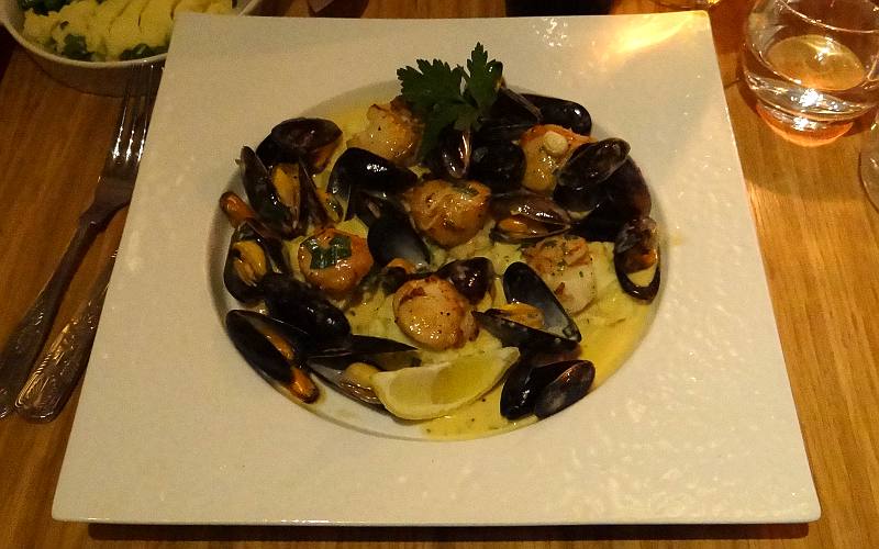 scallops and mussels