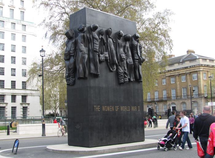 Memorial to the Woman of World War Two Whitehall Westminster London England UK.