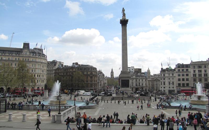 Trafalgar Square and Lord Nelson's column