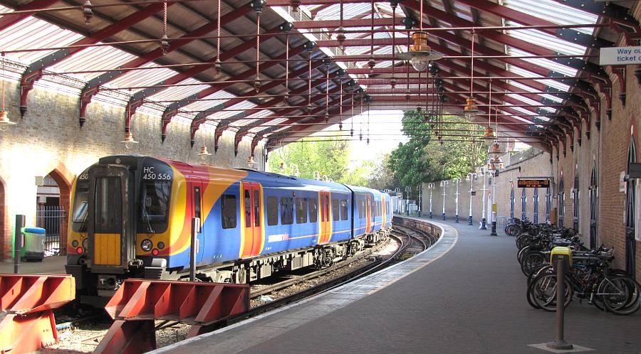 South West Train in Windsor & Eaton Riverside Station