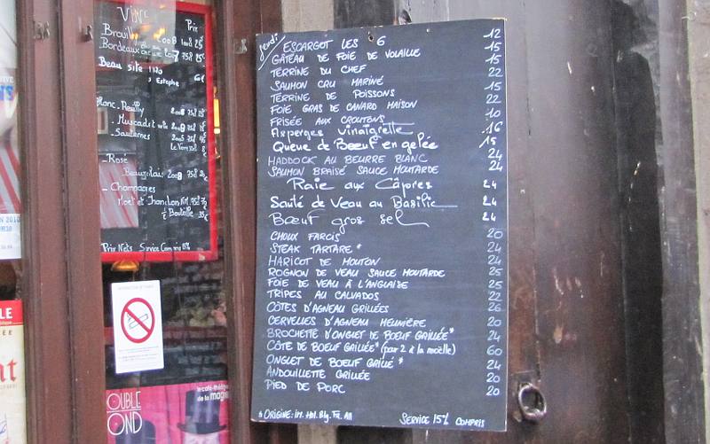 Chez Denise menu