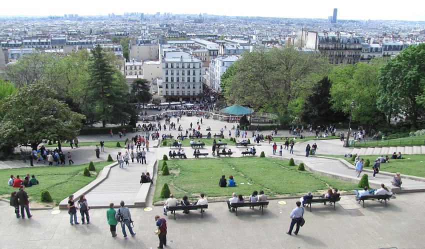 butte Montmartre view of Paris