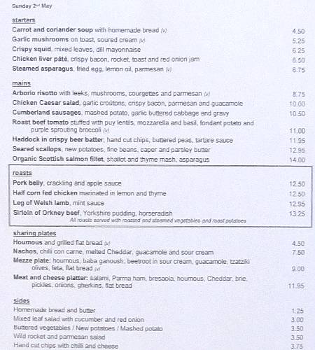 Magdala menu