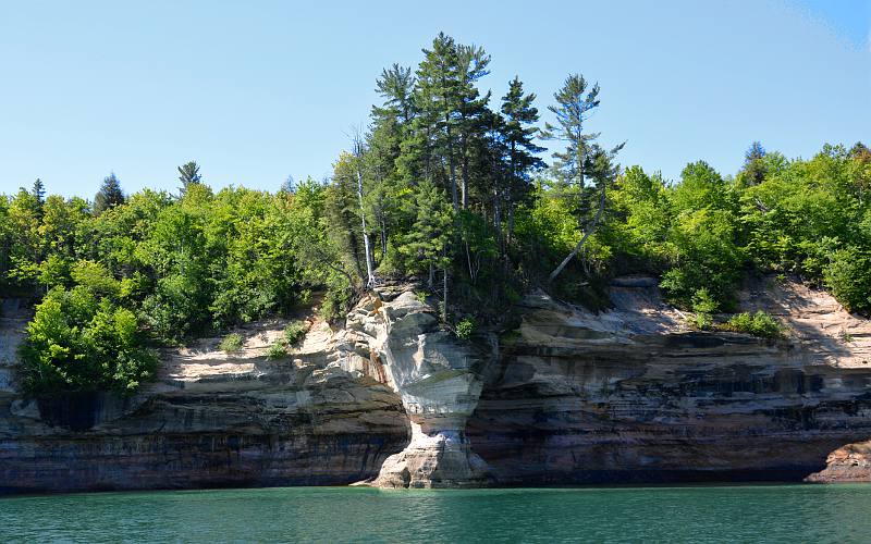 Flower Vase rock formation at Pictured Rocks