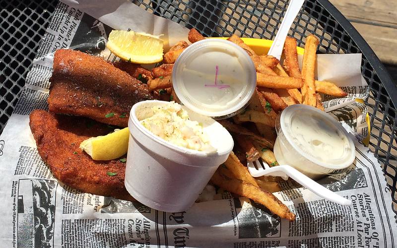 Whitefish basket at Johnny Dogs