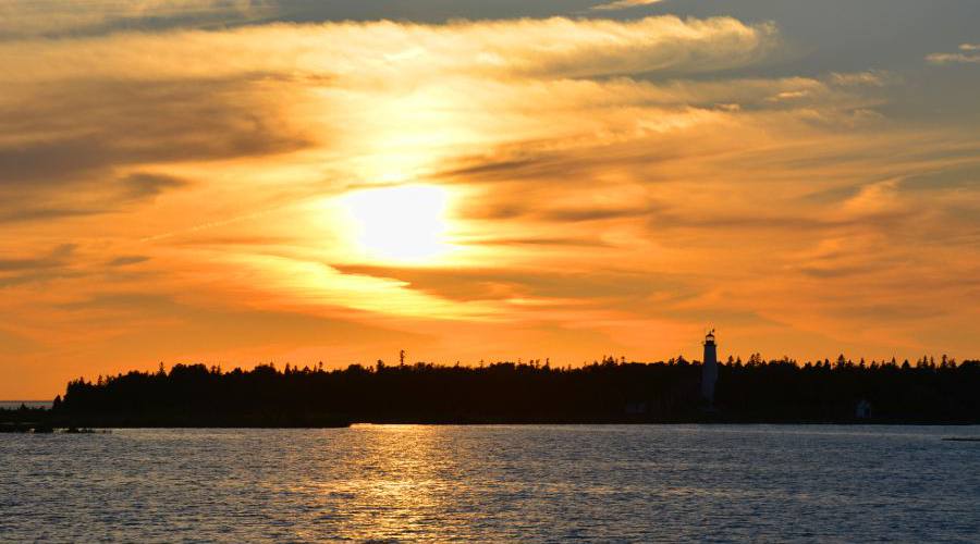St. Helena Island sunset - Straits of Mackinac