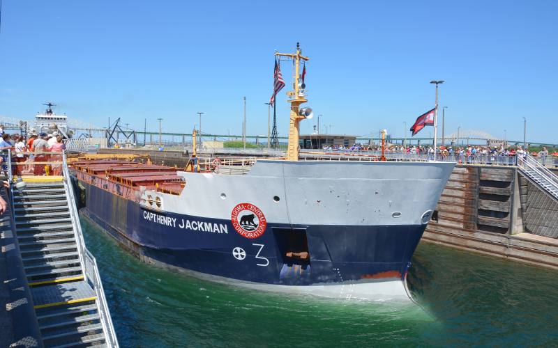 Capt. Henry Jackman pulling out of the Poe Lock