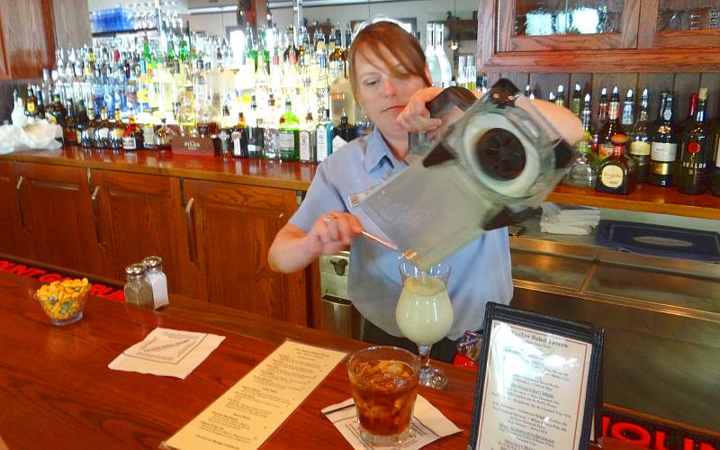 bartender at the Yankee Rebel Tavern - Mackinac Island