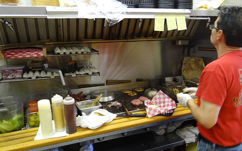 grill at the Chuckwagon restaurnat on Mackinac Island