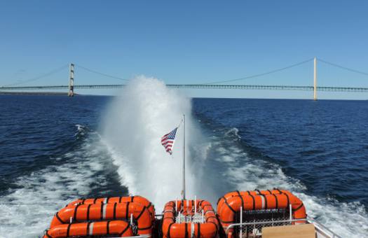 Mackinac Bridge and Mackinac Island Ferry