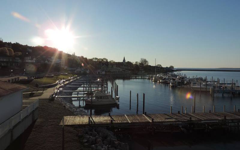 Mackinac Island Marina sunrise