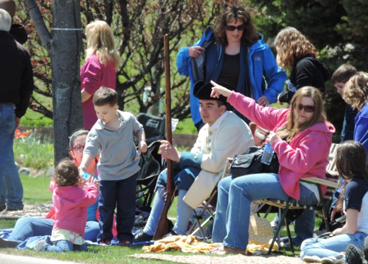 Watching the Mackinaw Memorial Parade