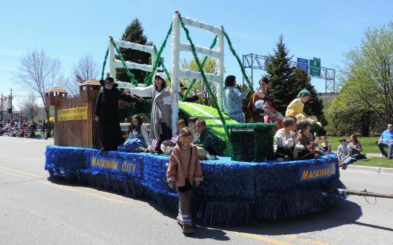 Mackinaw City Float in the Mackinaw Memorial Parade