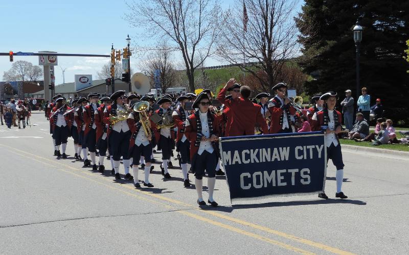 Mackinaw City Comets marching band