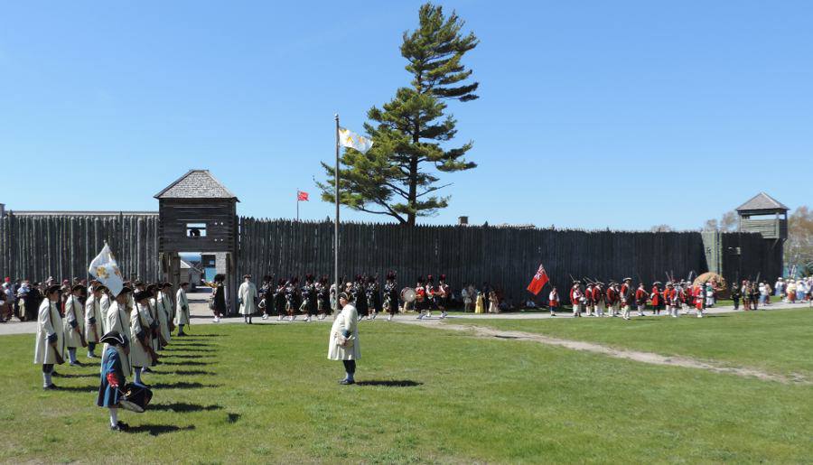 Fort Michilimackinac Pageant - surrender of the French to the British