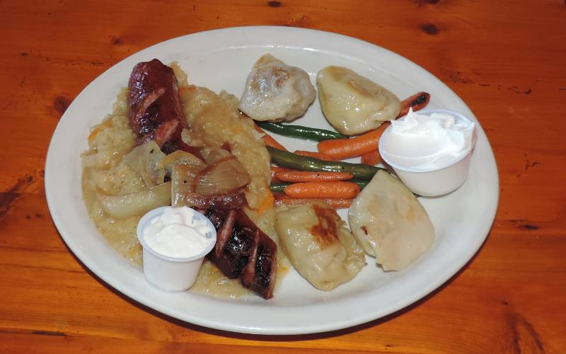 Kielbasa and Pierogis and Legs Inn in Cross Village