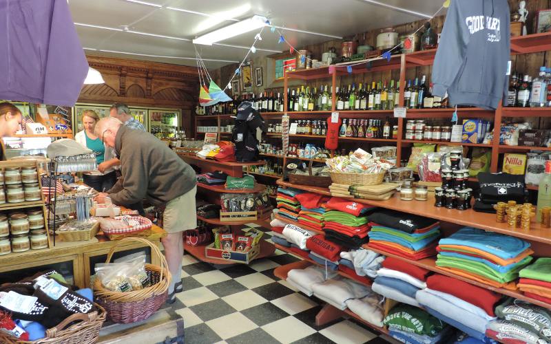 Good Hart General Store wines and shirts