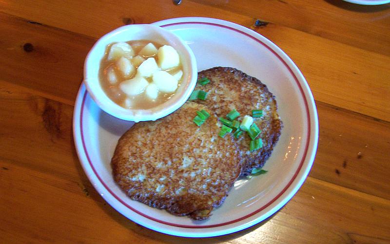 Potato Pancakes at Legs Inn