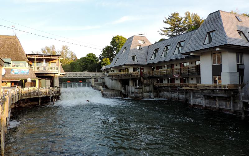 The Cove restaurant and the Falling Water Motel in Leland, Michigan